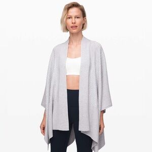 Lululemon Dream Weaver Wrap Sweater Heathered Core Ultra Light Grey One Size